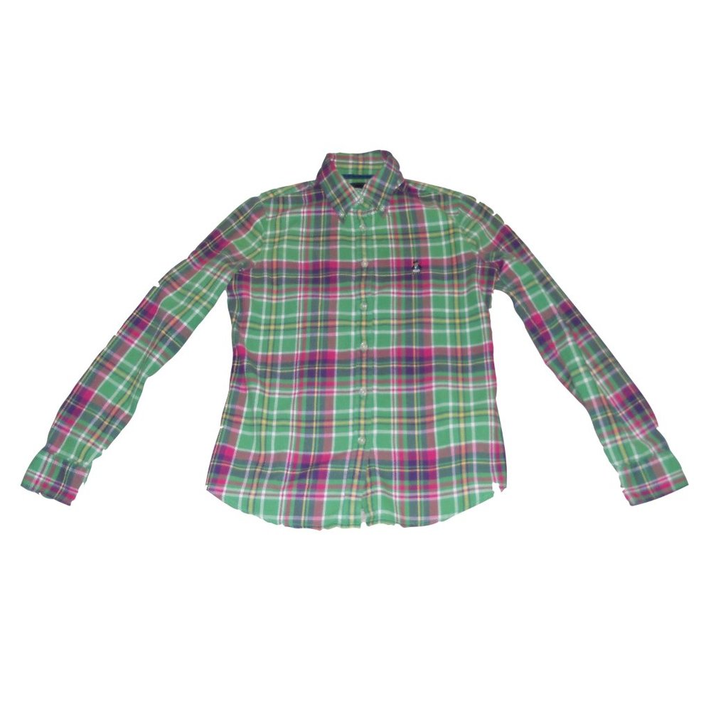 Teenie Weenie M Green Plaid L/S Flannel Shirt